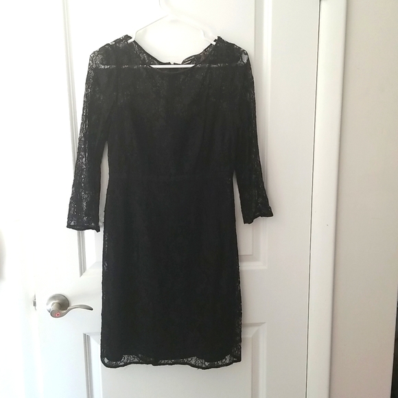 Tahari black lace cocktail dress size 8 - Picture 1 of 3